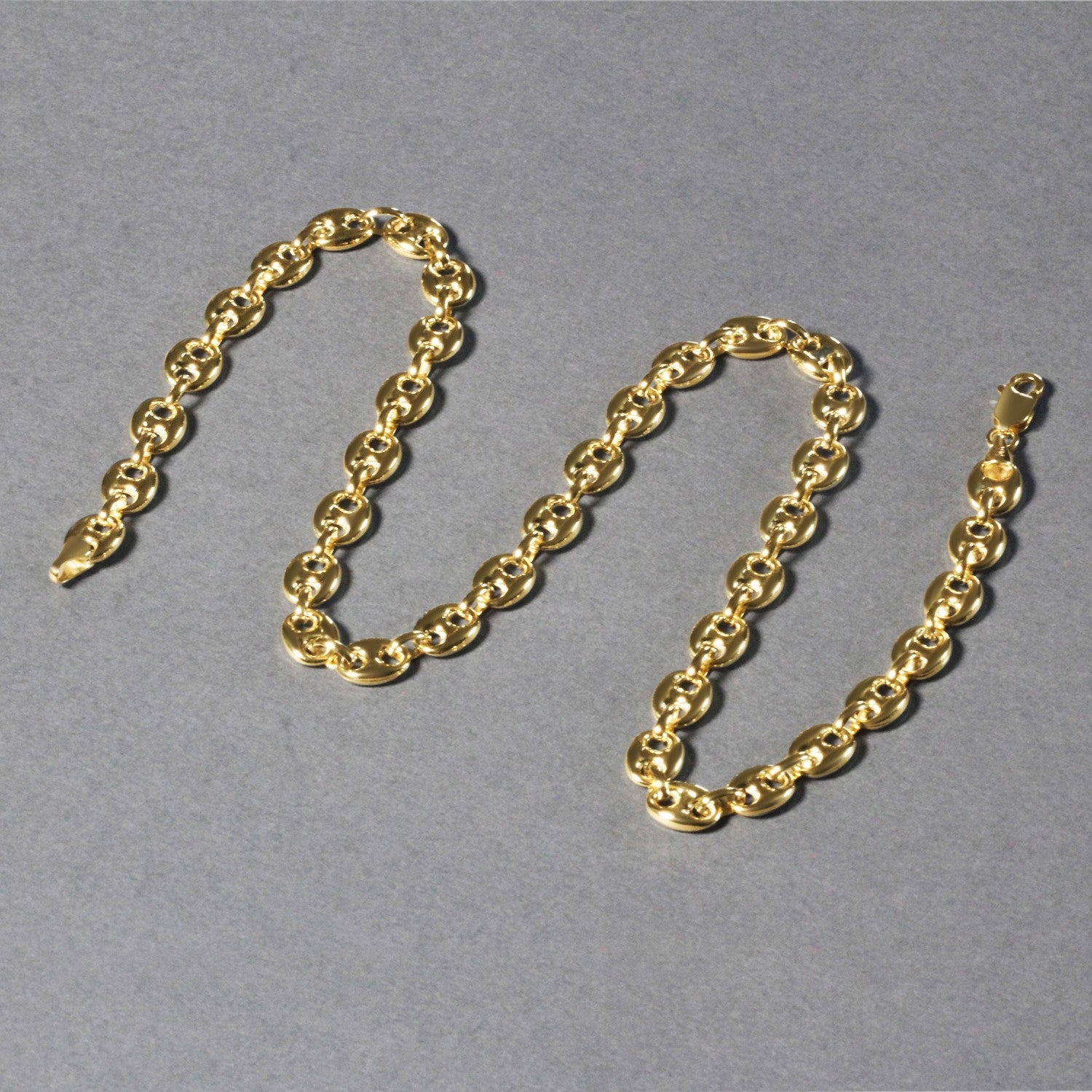 14k Yellow Gold Puffed Mariner Link Chain (6.80 mm)