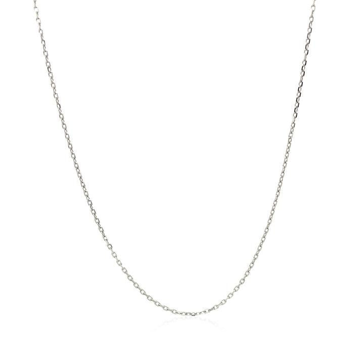 Sterling zilveren rhodium-geplateerde kabelketting (0,80 mm)
