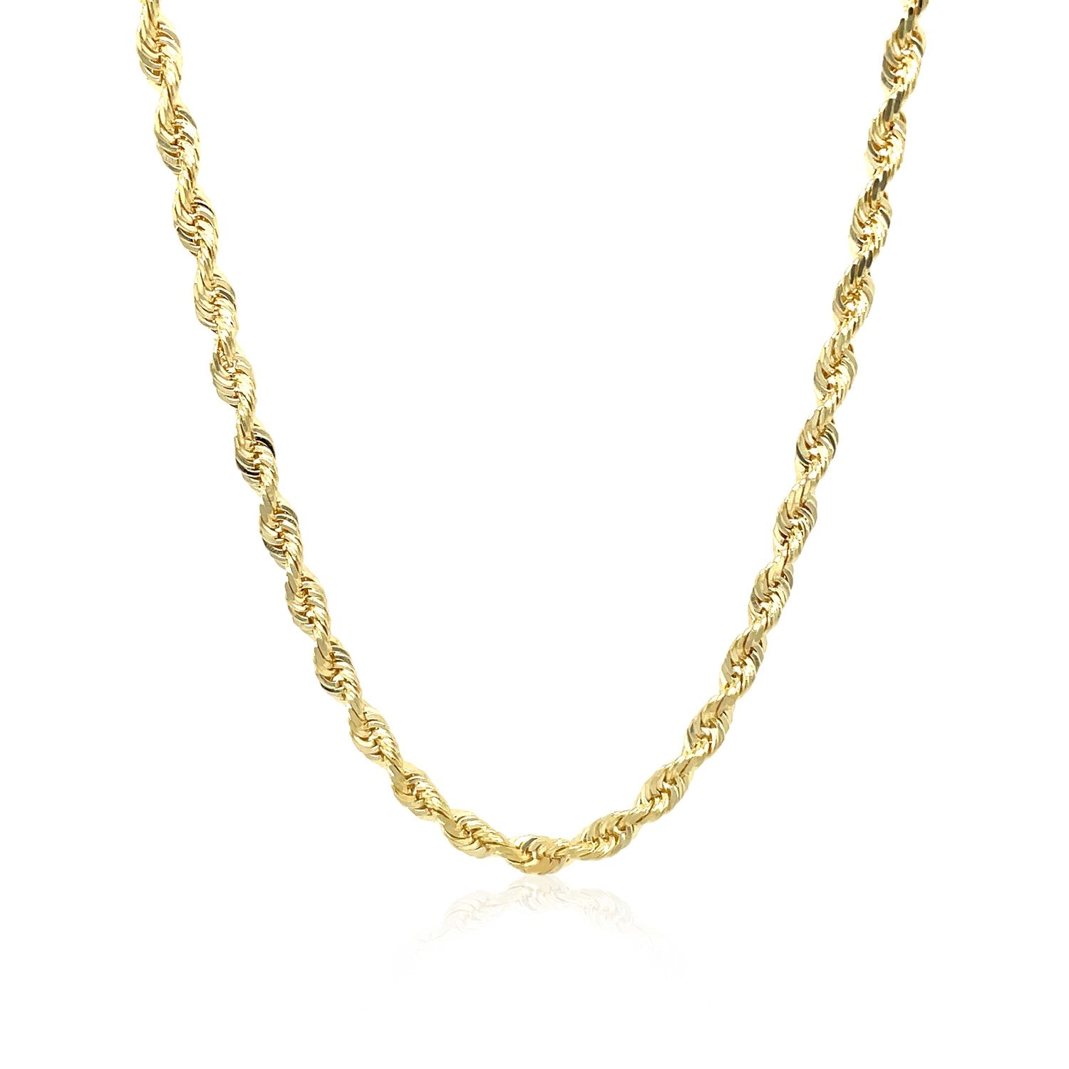 10k geelgouden ketting met massief diamantgeslepen ketting (3,00 mm)