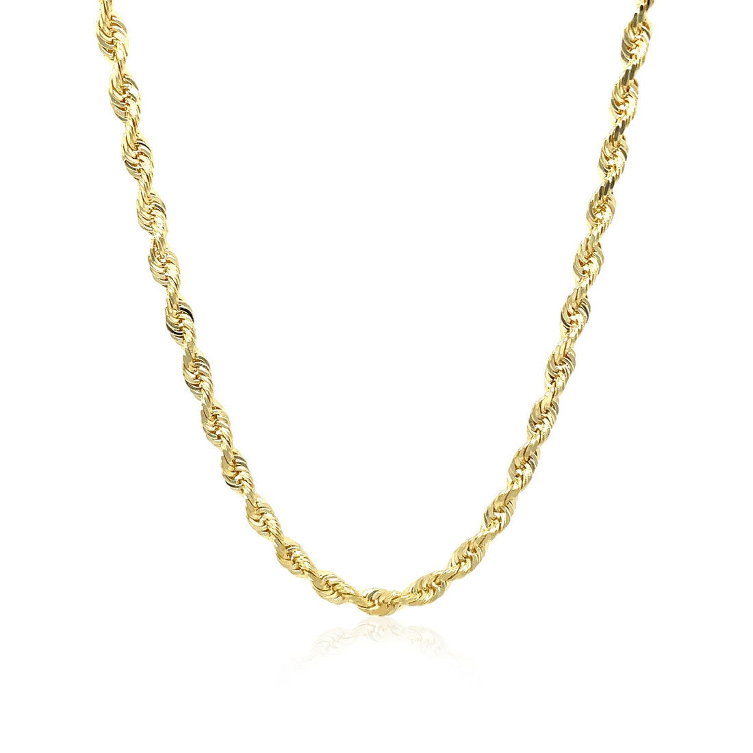 10k geelgouden ketting met massief diamantgeslepen ketting (3,00 mm)