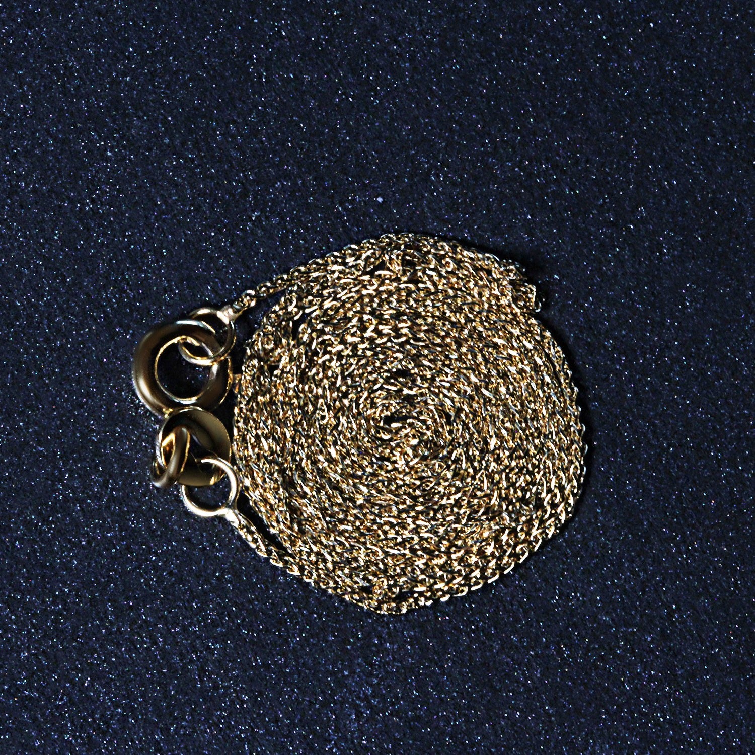 14k Yellow Gold Diamond Cut Round Wheat Chain (0.60 mm)