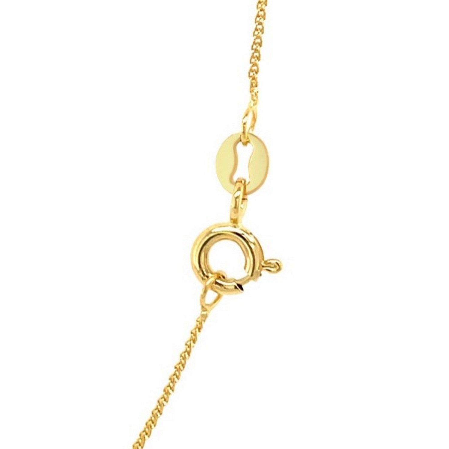 14k Yellow Gold Diamond Cut Round Wheat Chain (0.60 mm)