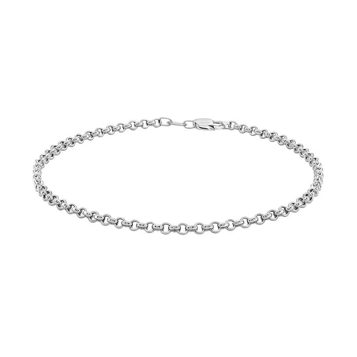 14k White Gold Rolo Bracelet  (2.50 mm)