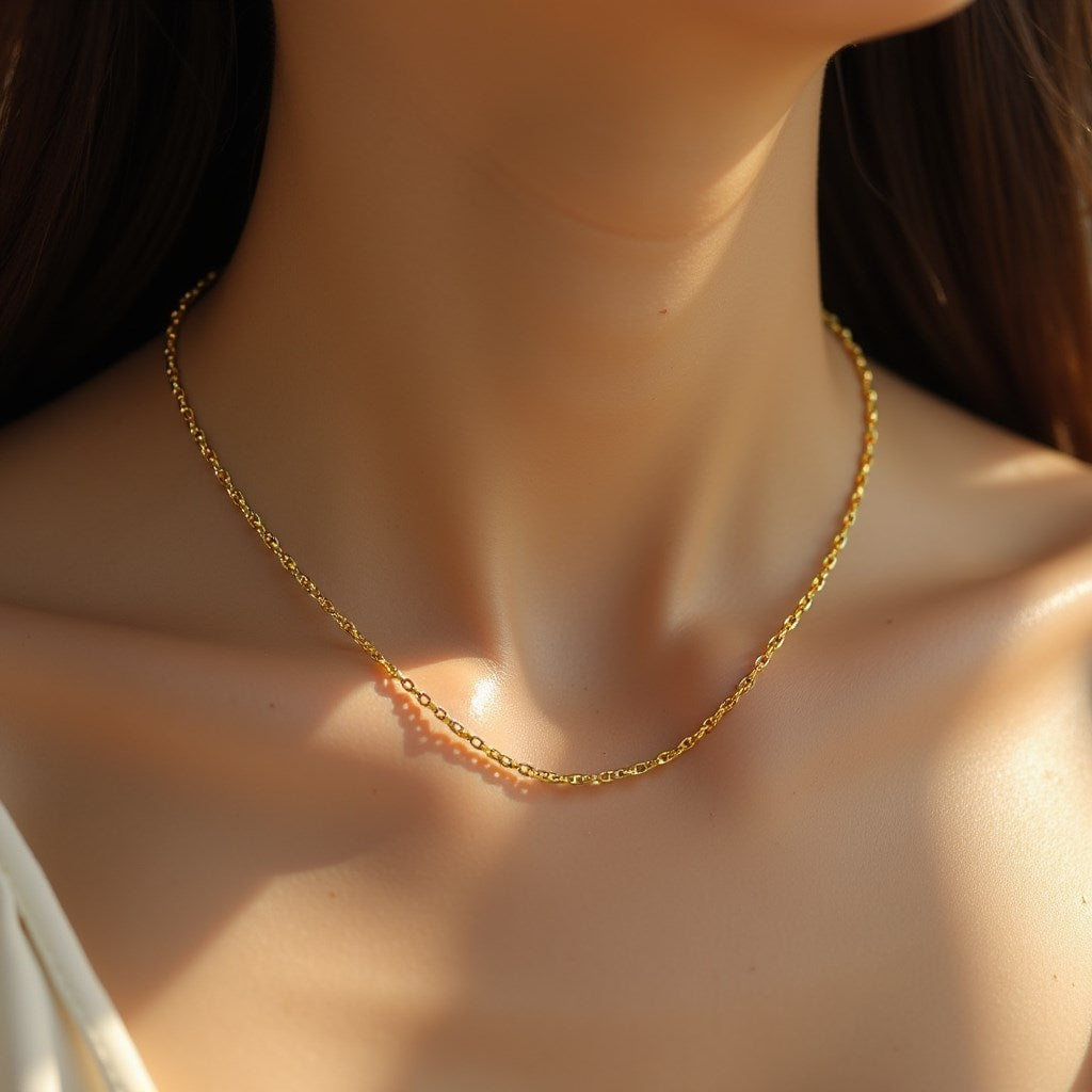 Chaîne à maillons câblés en or jaune 14 carats taillés en diamant (0,87 mm)