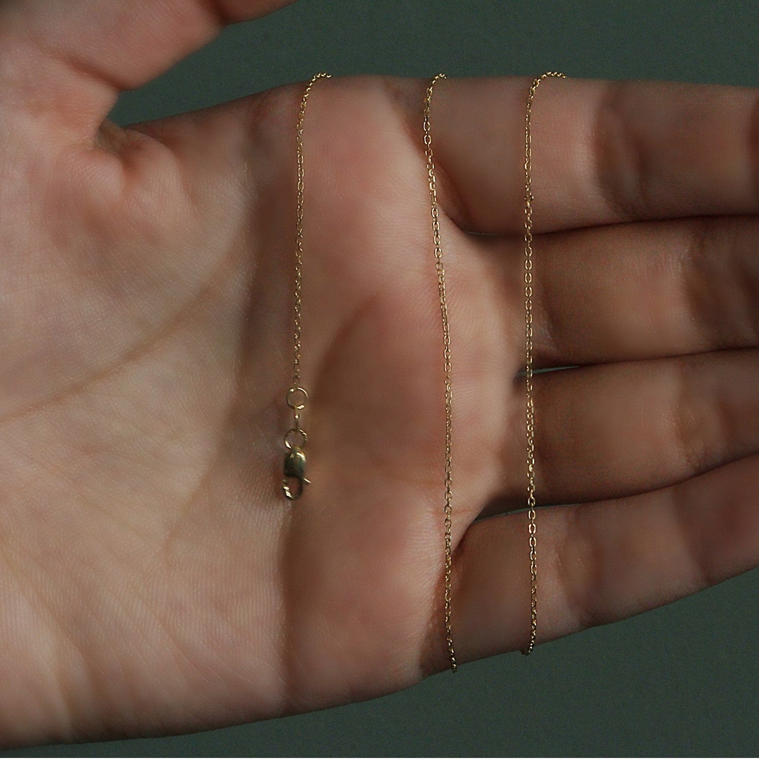 Chaîne à maillons câblés en or jaune 14 carats taillés en diamant (0,87 mm)