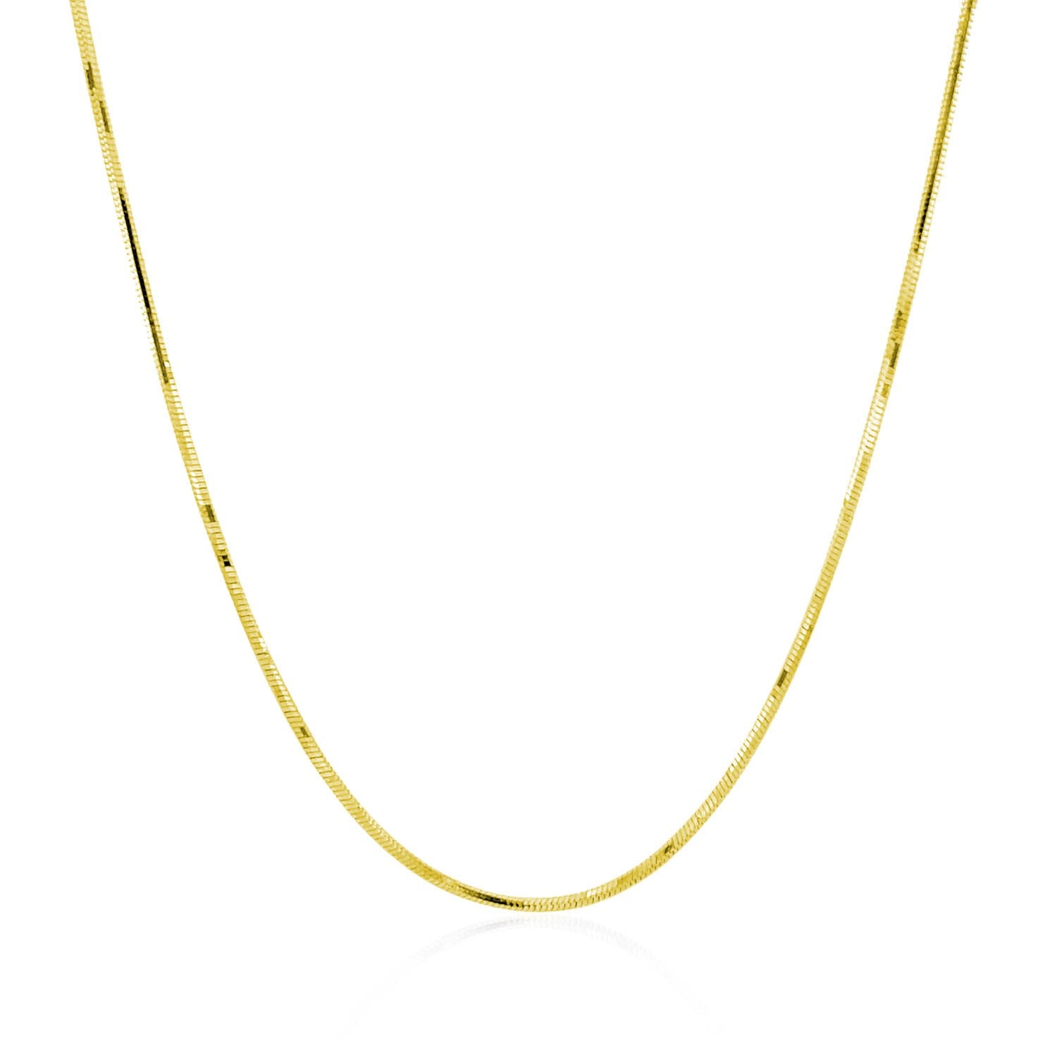 Chaîne serpent ajustable en or jaune 14 carats (0,80 mm)