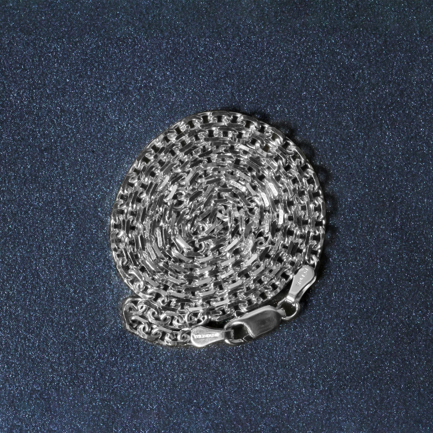 14k witgouden kabelschakelketting met diamantslijpsel (2,90 mm)