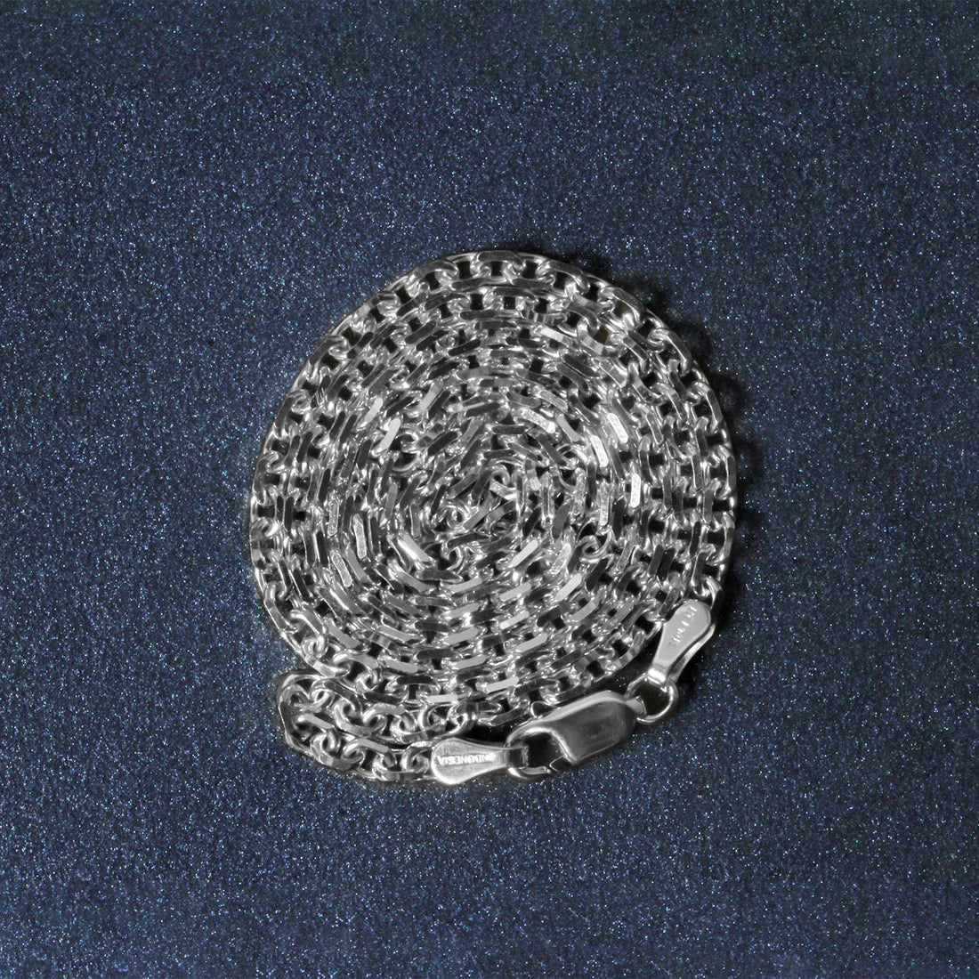 14k witgouden kabelschakelketting met diamantslijpsel (2,90 mm)