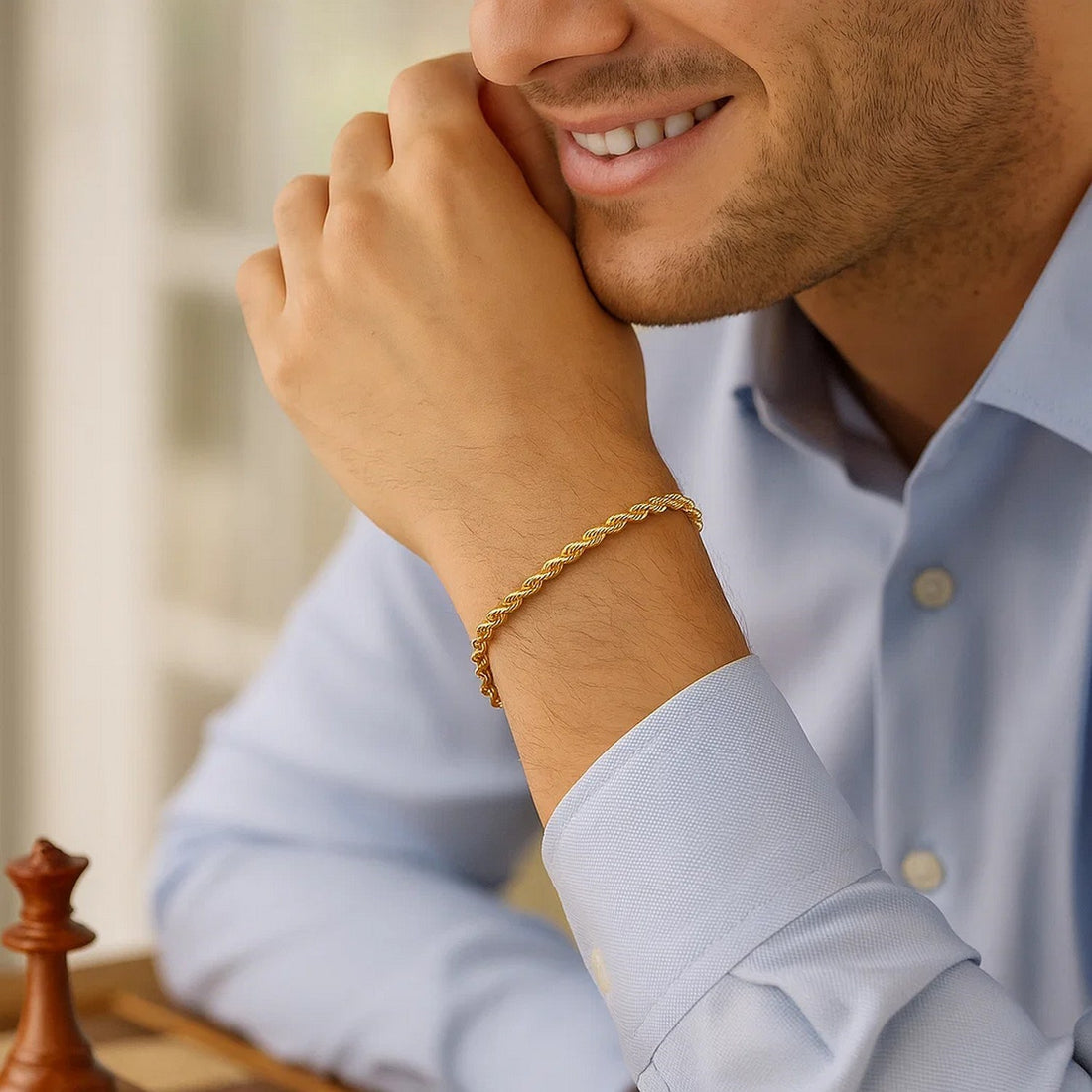 14k Yellow Gold Solid Rope Bracelet (3.00 mm)