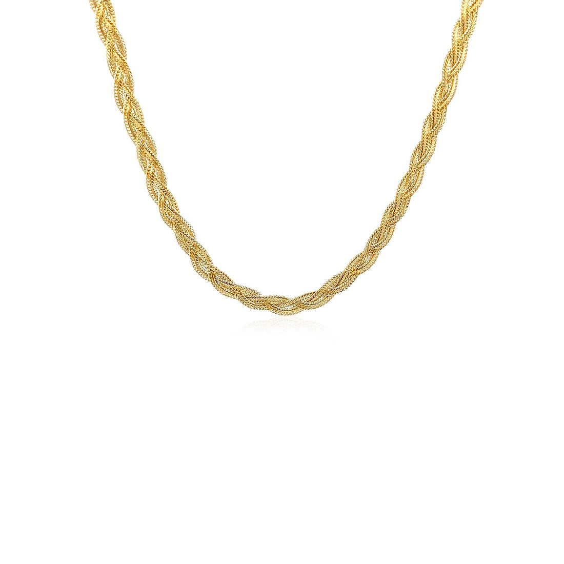 14k geelgouden gevlochten ketting (3,50 mm)