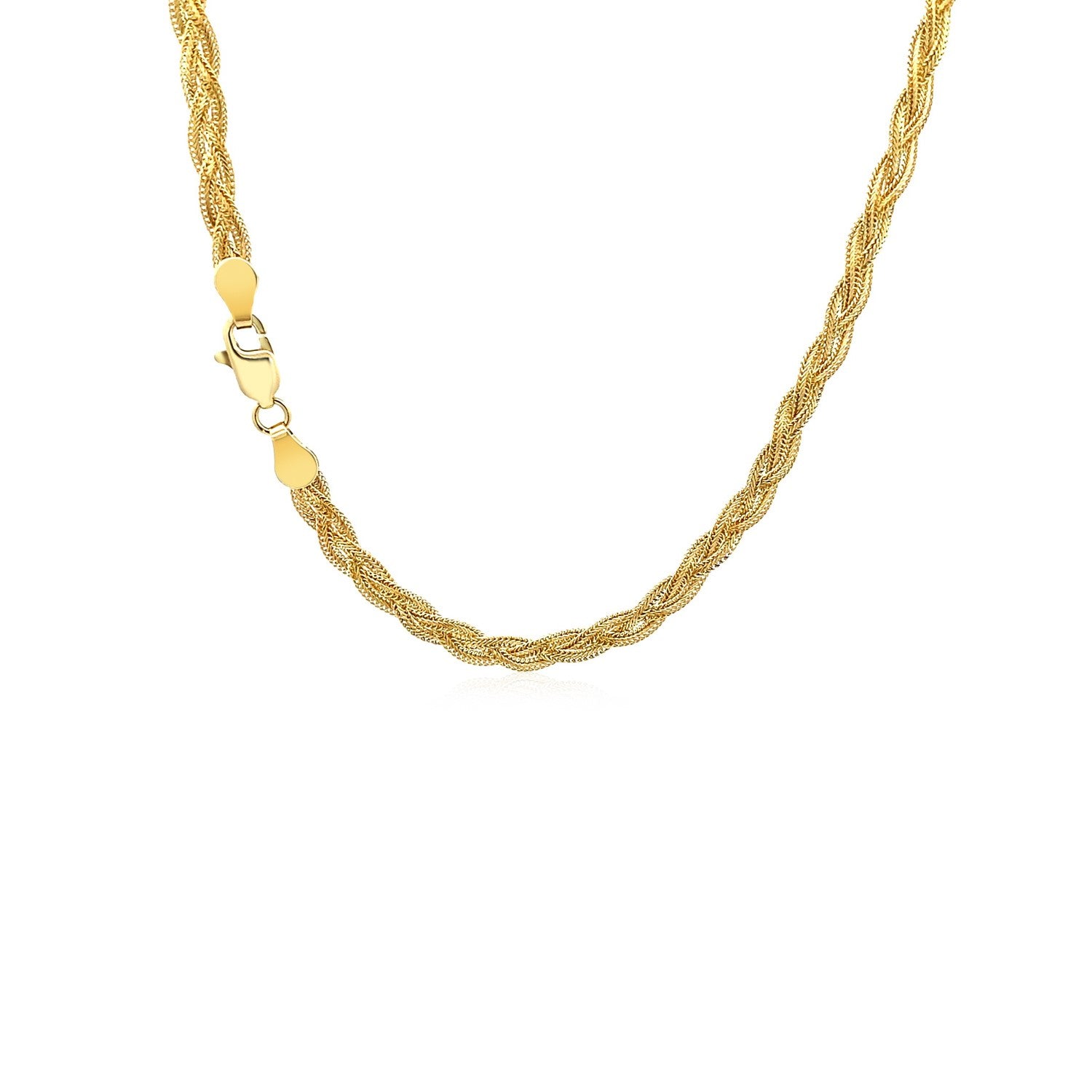 14k geelgouden gevlochten ketting (3,50 mm)