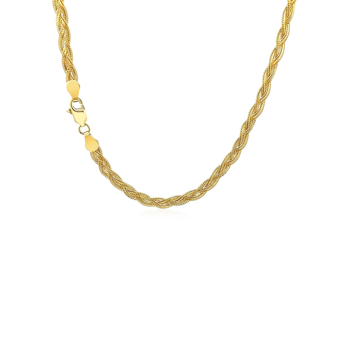 14k geelgouden gevlochten ketting (3,50 mm)
