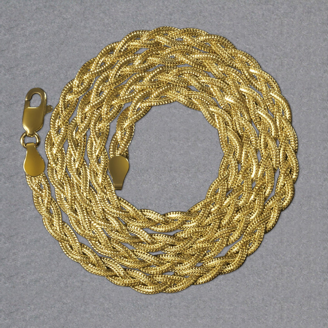 14k geelgouden gevlochten ketting (3,50 mm)