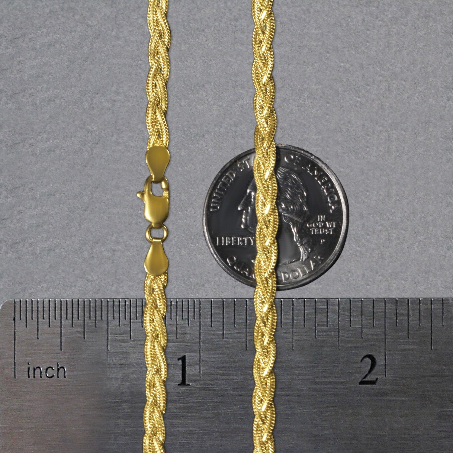 14k geelgouden gevlochten ketting (3,50 mm)