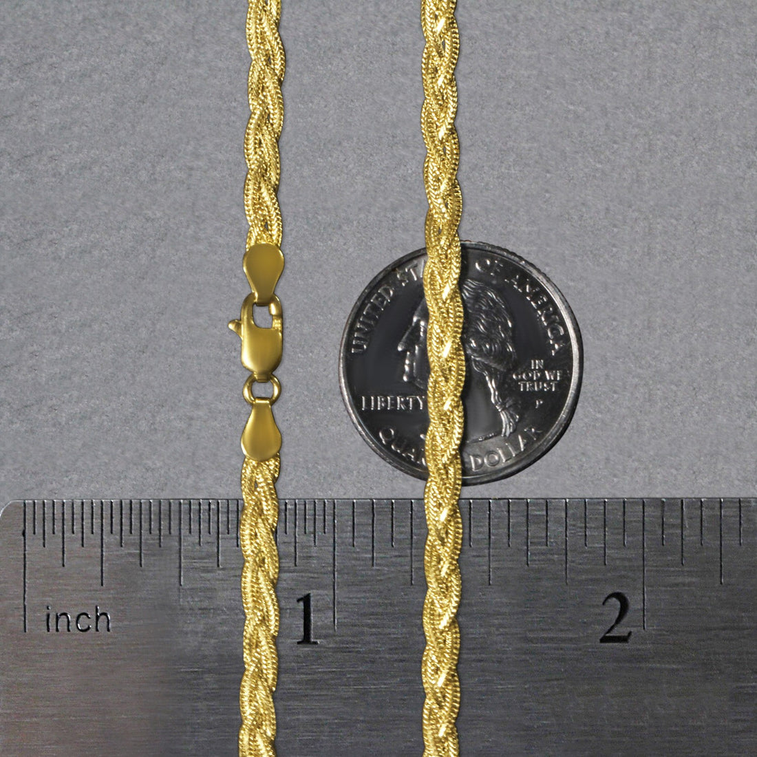 14k geelgouden gevlochten ketting (3,50 mm)