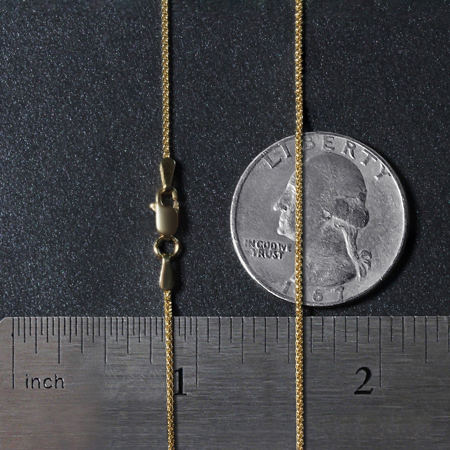 10k Yellow Gold Wheat Chain 1.0mm (1.00 mm)