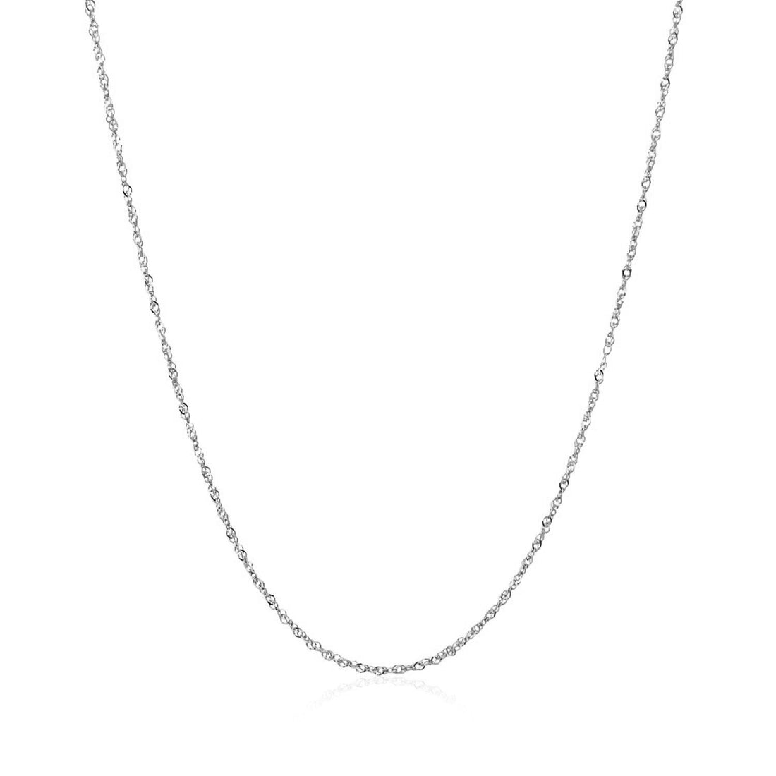 Chaîne Singapour en or blanc 14 carats 0,8 mm (0,81 mm)