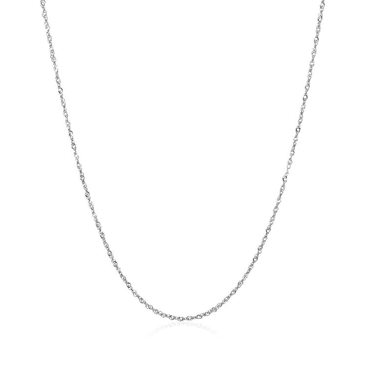 Chaîne Singapour en or blanc 14 carats 0,8 mm (0,81 mm)