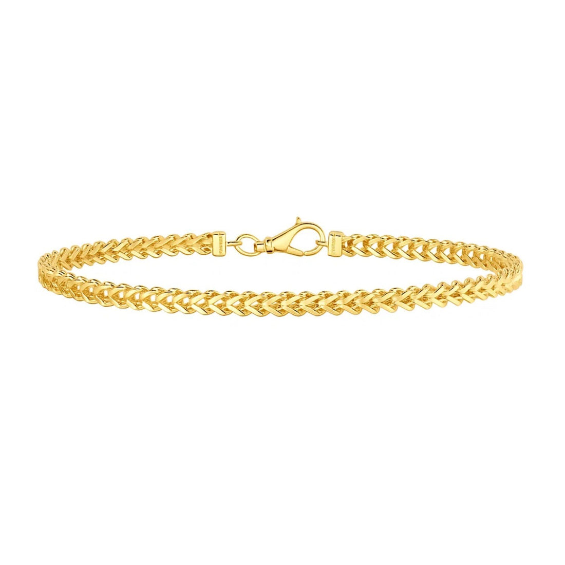 14k Yellow Gold Square Franco Bracelet  (4.40 mm)