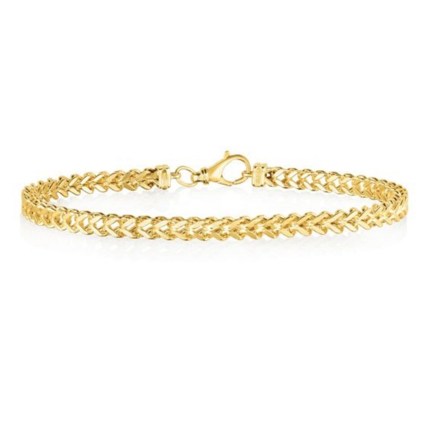 14k Yellow Gold Square Franco Bracelet  (4.40 mm)