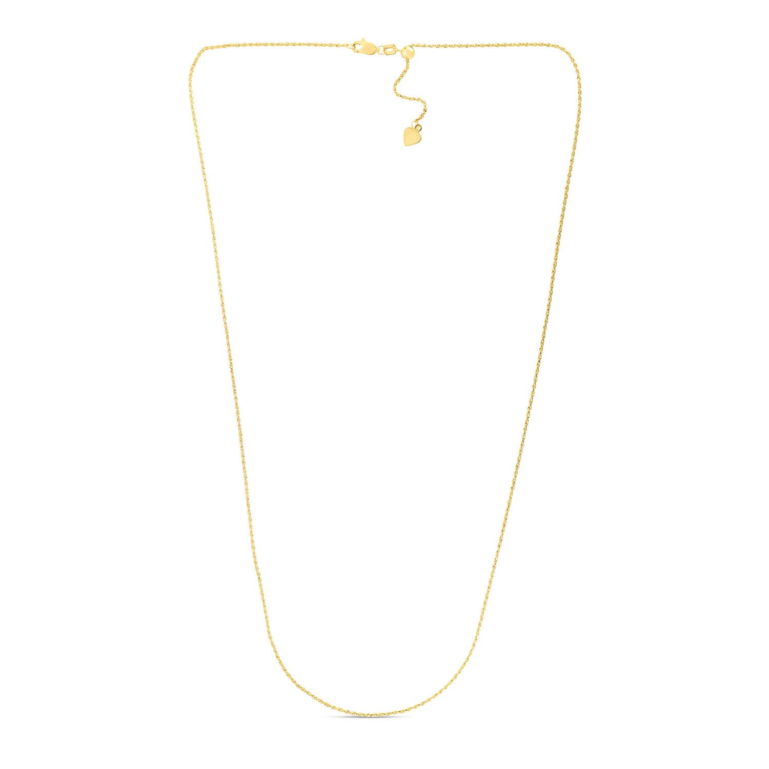 Chaîne corde ajustable en or jaune 14 carats (0,95 mm)