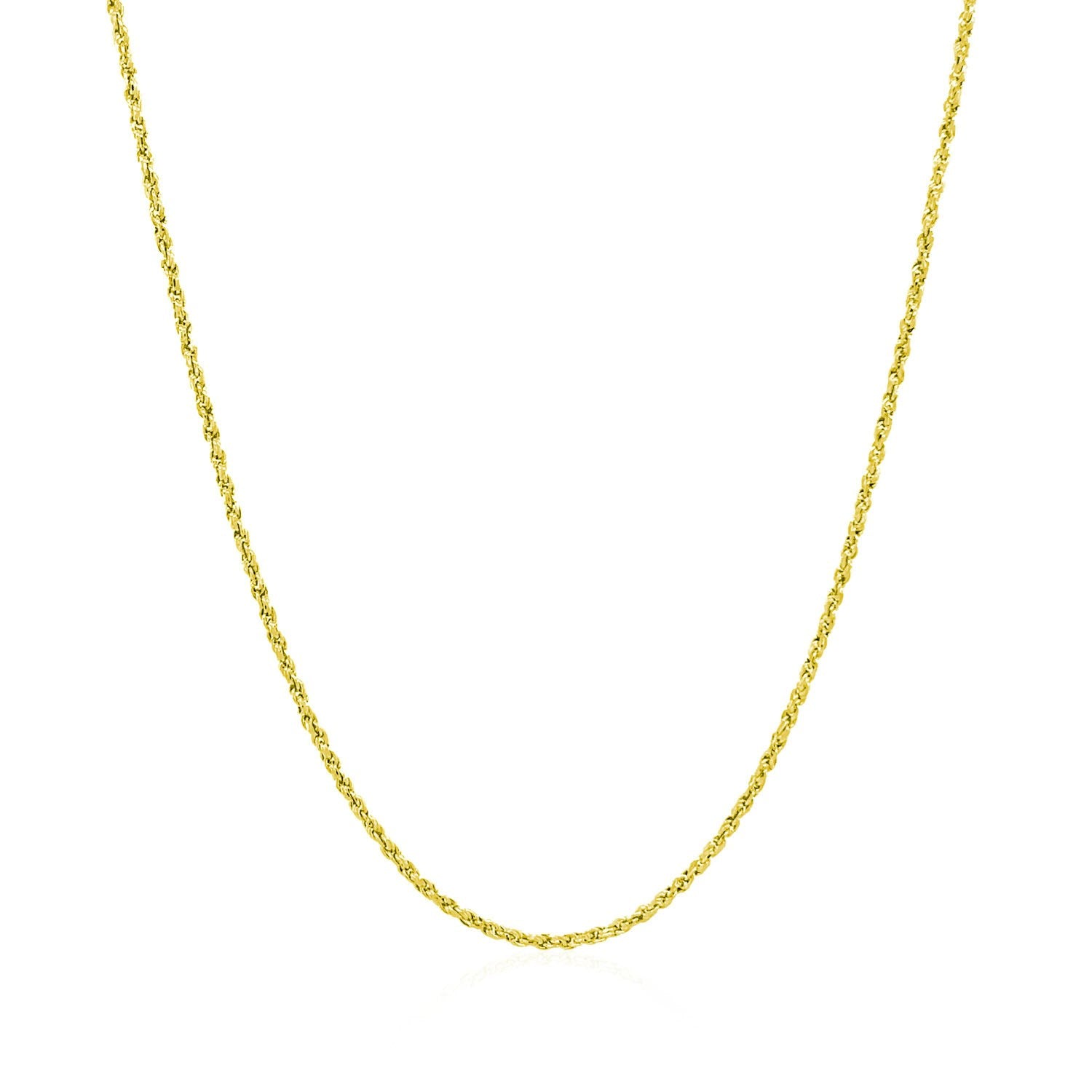 Chaîne corde ajustable en or jaune 14 carats (0,95 mm)
