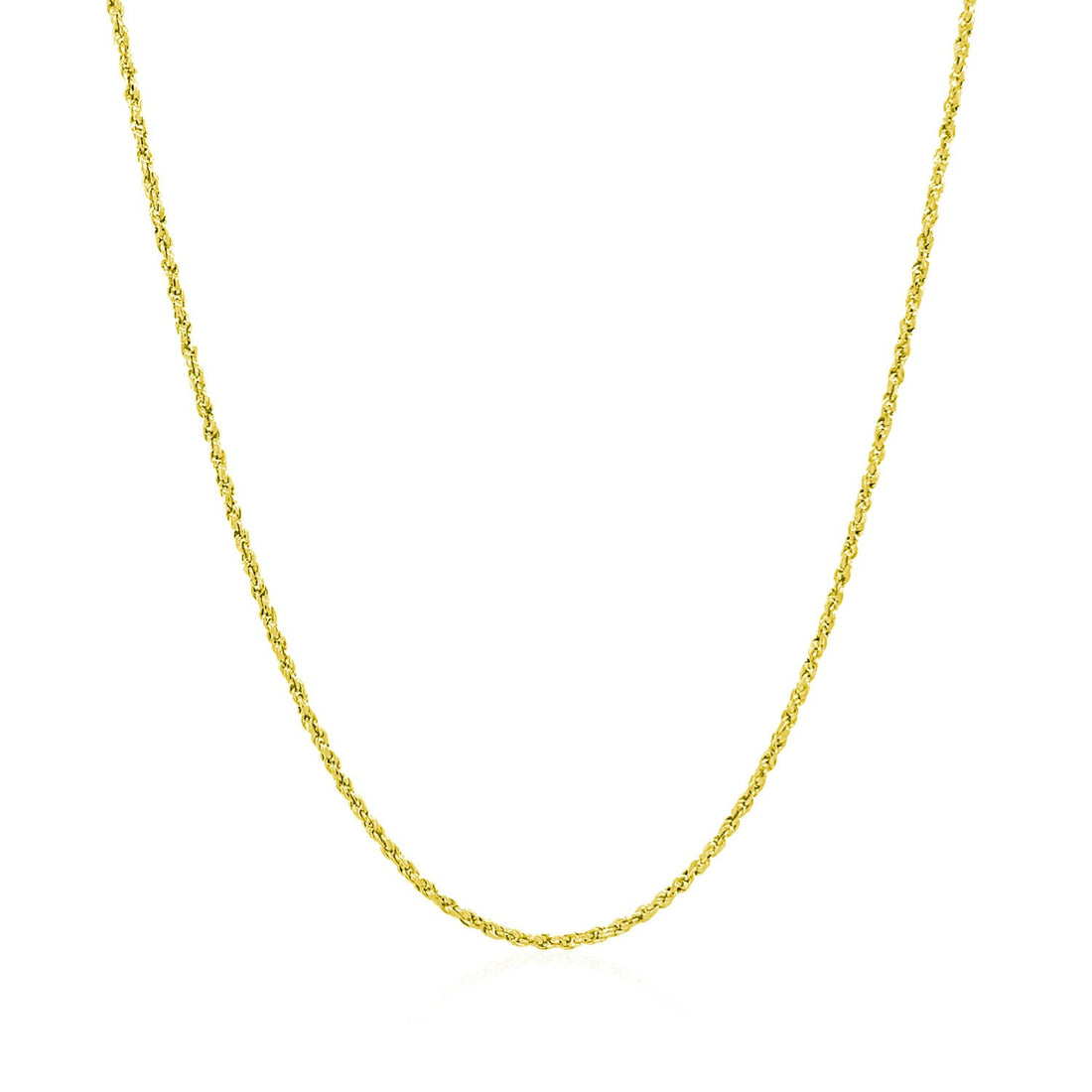 Chaîne corde ajustable en or jaune 14 carats (0,95 mm)