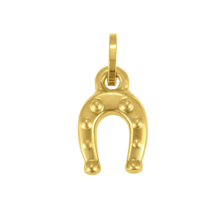 Pendentif en forme de cœur côtelé et bombé en or jaune 14 carats poli