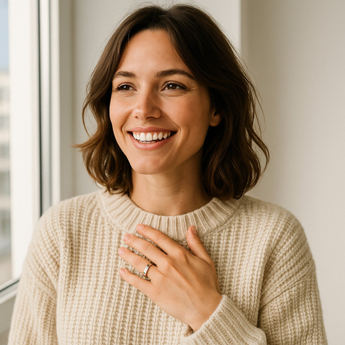 14k White Gold Comfort Fit Wedding Band(5.00 mm)