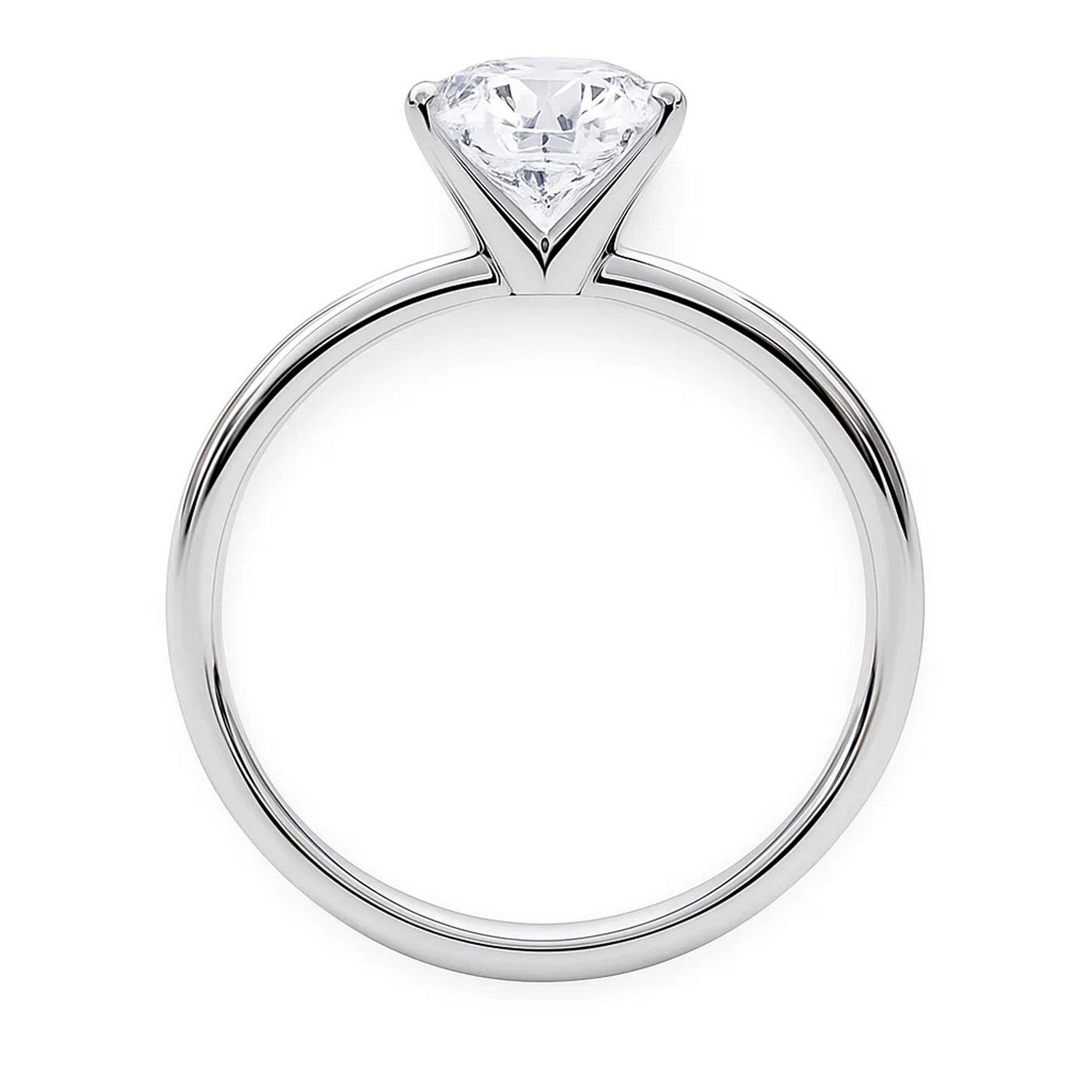 3 Carat Round Lab Grown IGI G/VS1 Diamond Solitaire Ring in 10K White Gold