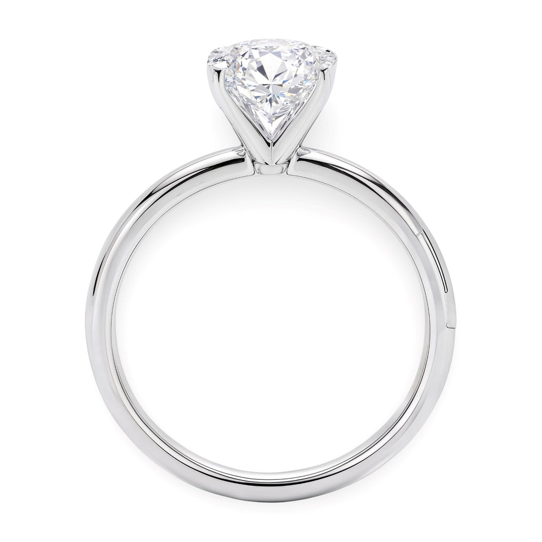 2 Carat Oval Lab Grown IGI G/VS1 Diamond Solitaire Ring in 10K White Gold