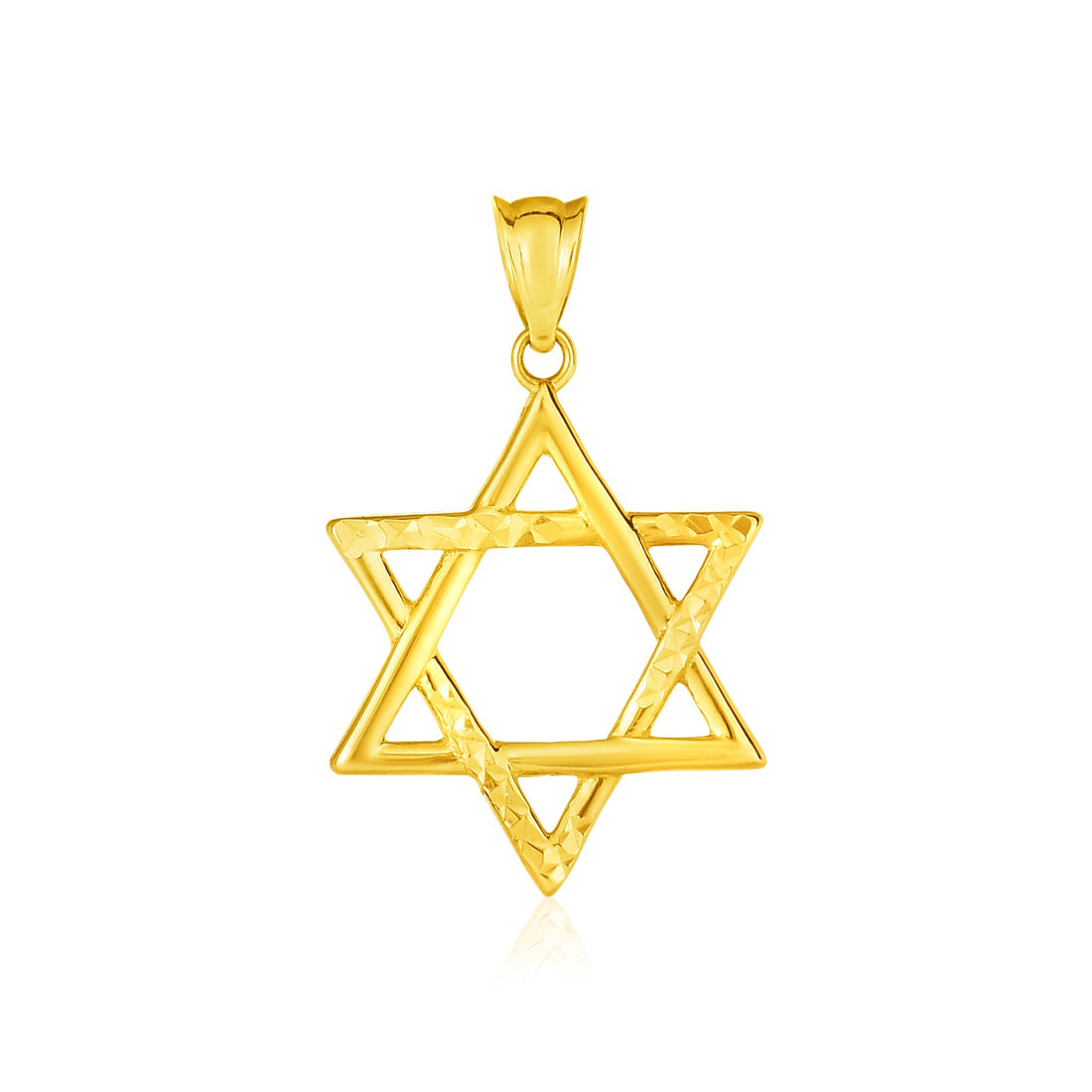Pendentif Étoile de David en or jaune 14 carats