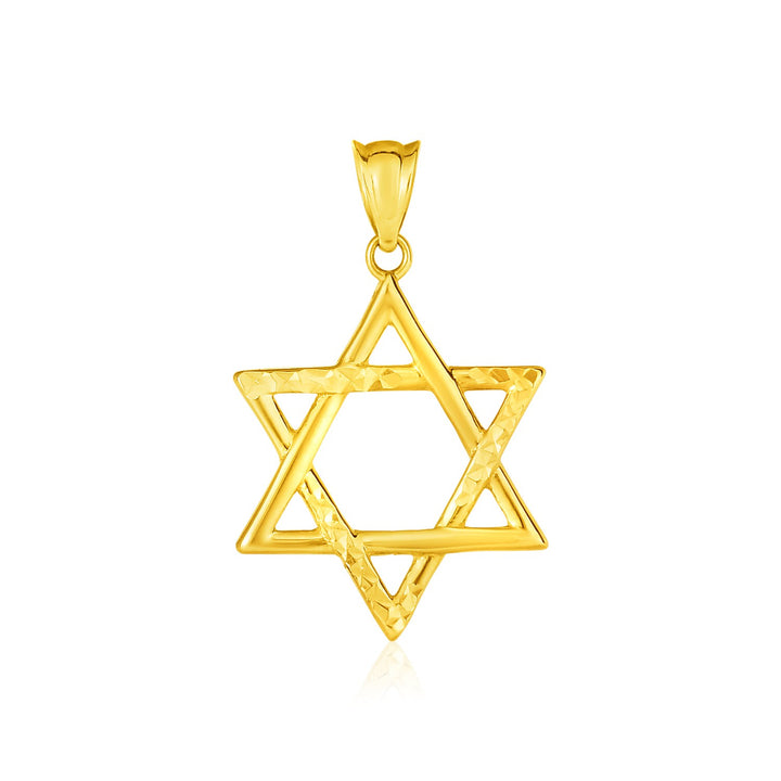 Pendentif Étoile de David en or jaune 14 carats