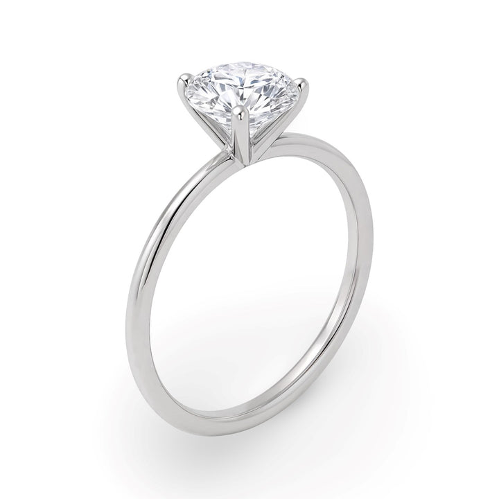 1 1/2 Carat Round Lab Grown IGI G/VS1 Diamond Solitaire Ring in 14K White Gold