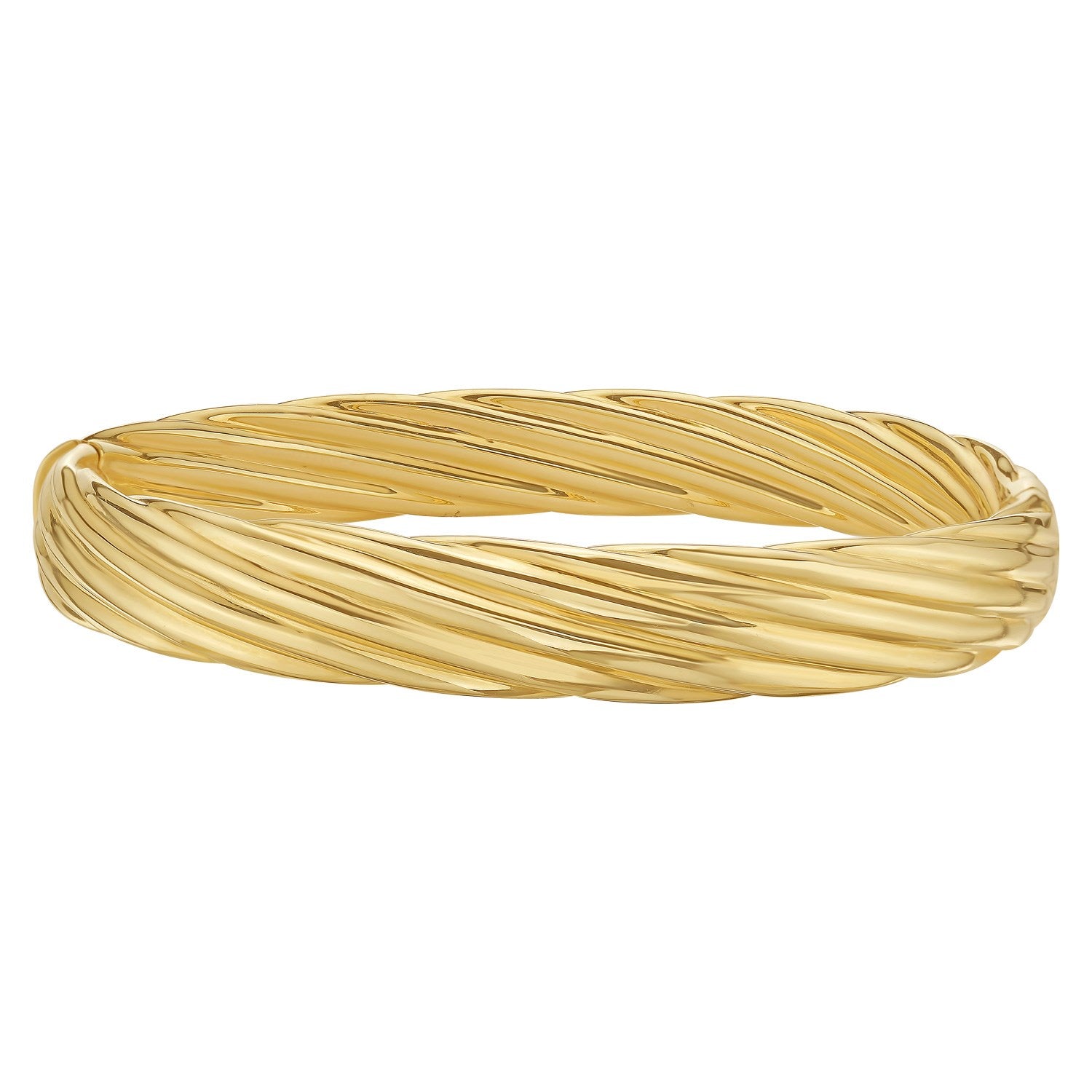 14K Yellow Gold Twist Bangle (10.00 mm)