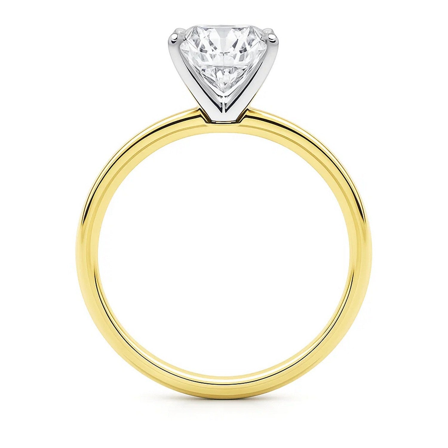 3 Carat Cushion Lab Grown IGI G/VS1 Diamond Solitaire Ring in 14K Yellow Gold