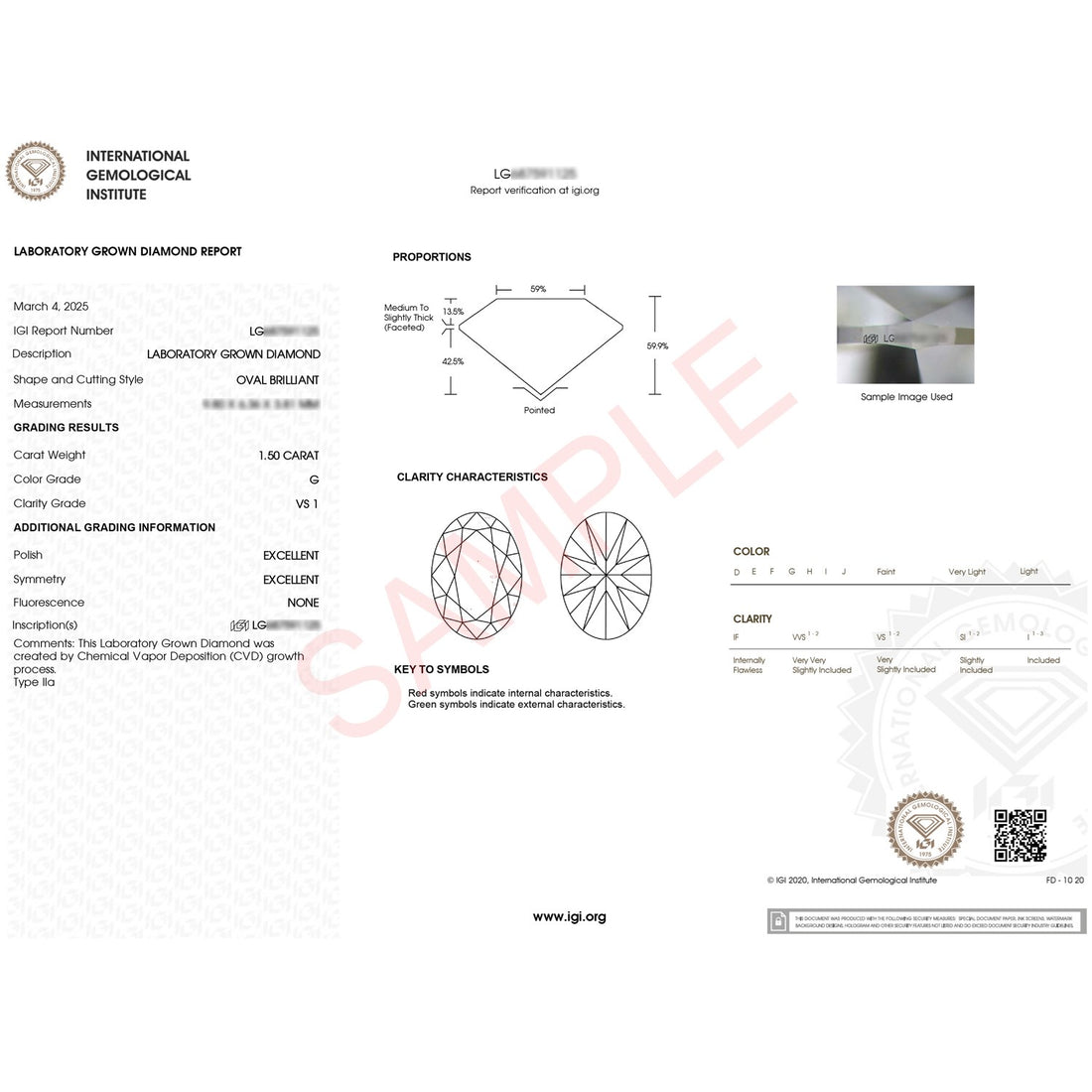 1 1/2 Carat Oval Lab Grown IGI G/VS1 Diamond Solitaire Ring in 14K Yellow Gold