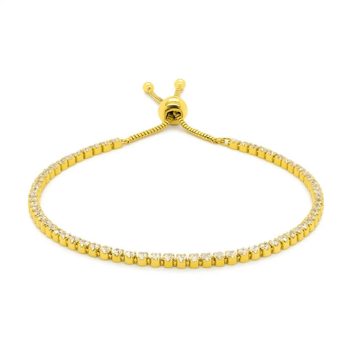 Bracelet ajustable de style tennis avec zircon cubique en argent sterling (5,10 mm)