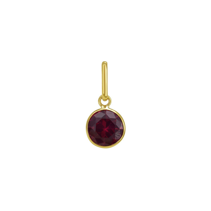 Pendentif en or jaune 14 carats avec rubis rond