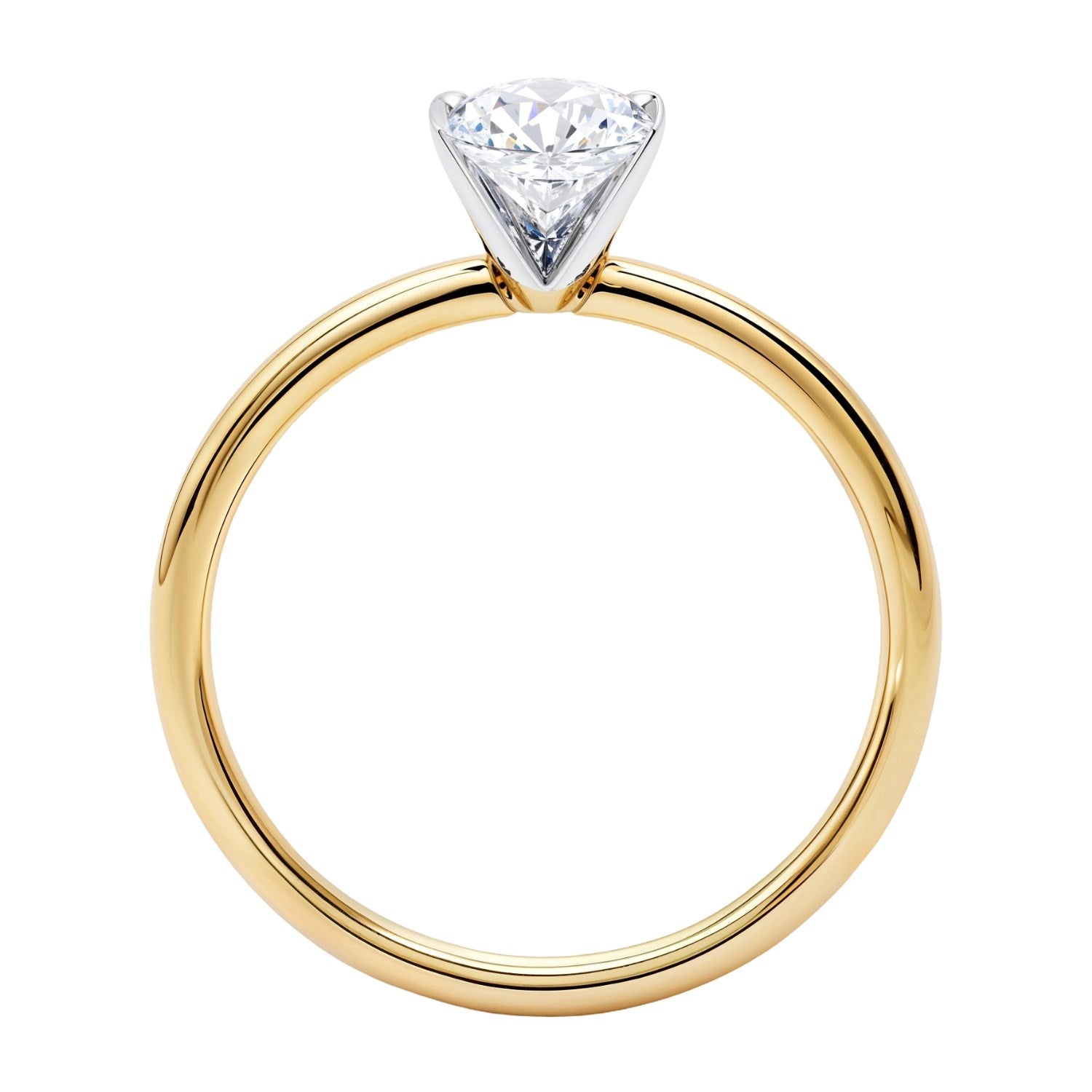 1 1/2 Carat Oval Lab Grown IGI G/VS1 Diamond Solitaire Ring in 10K Yellow Gold