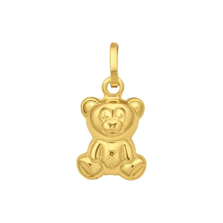 Pendentif ourson en or jaune 14 carats poli