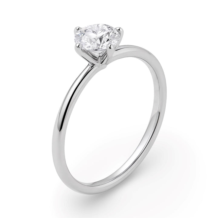 1 Carat Round Lab Grown IGI G/VS1 Diamond Solitaire Ring in 10K White Gold
