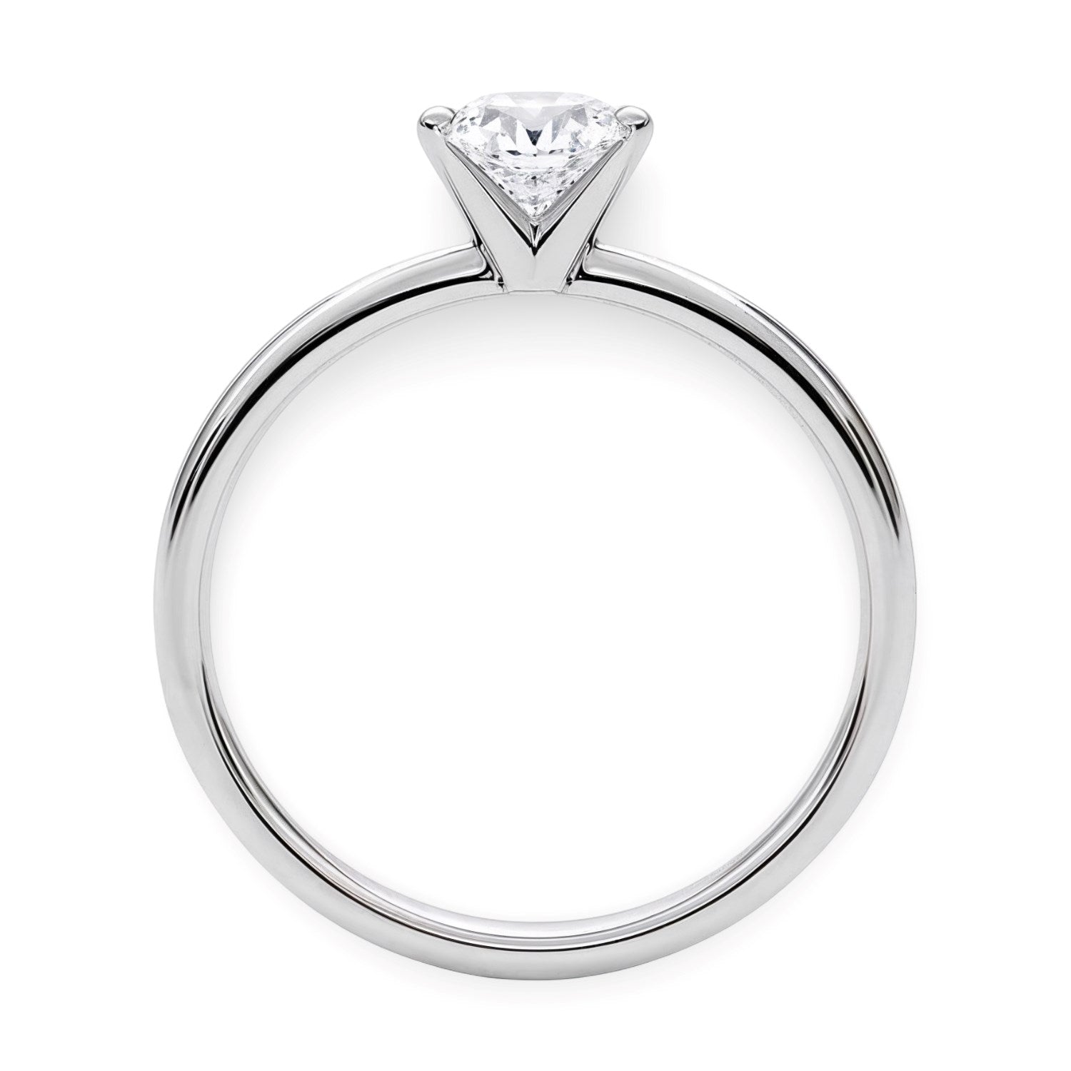 1 Carat Round Lab Grown IGI G/VS1 Diamond Solitaire Ring in 10K White Gold