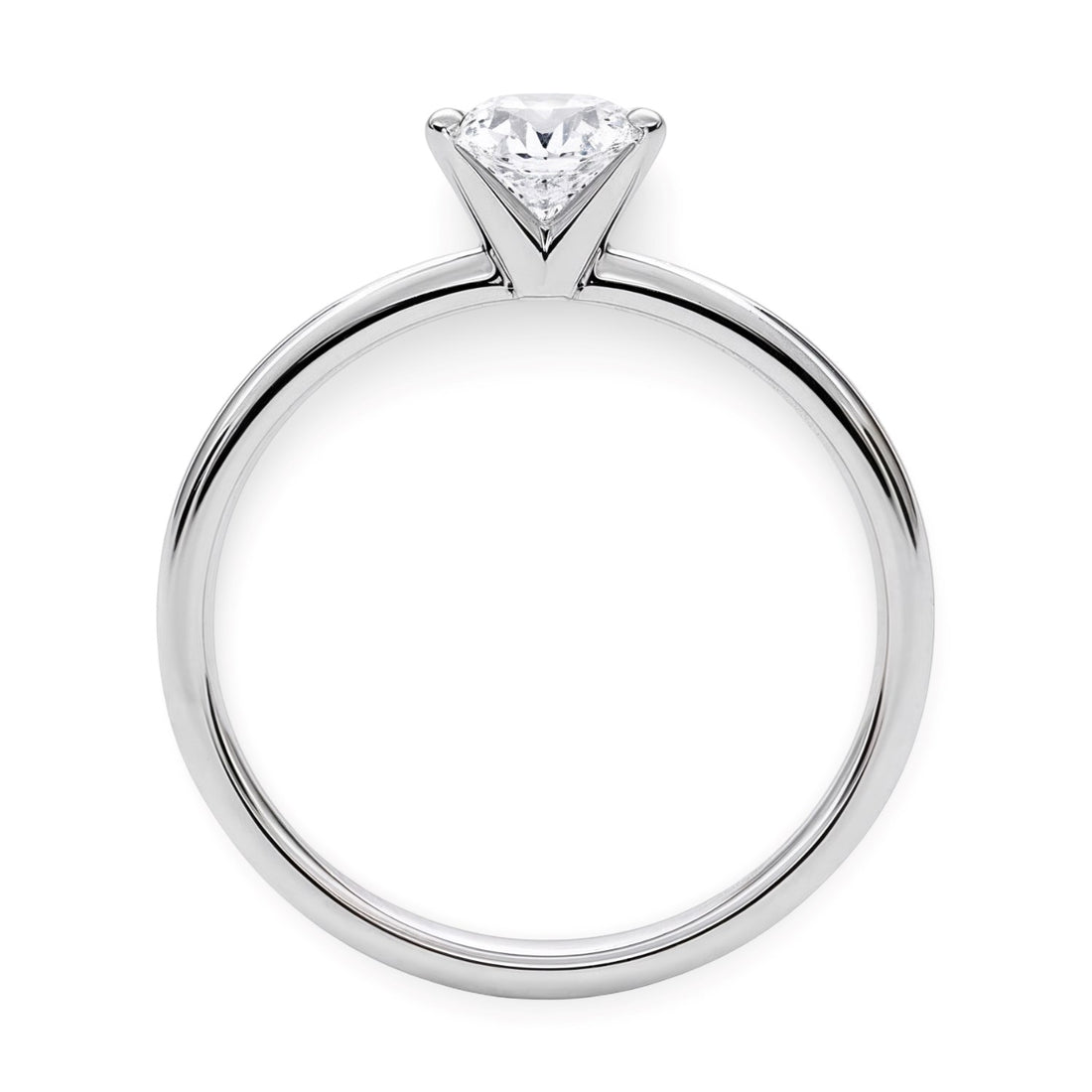 1 Carat Round Lab Grown IGI G/VS1 Diamond Solitaire Ring in 10K White Gold