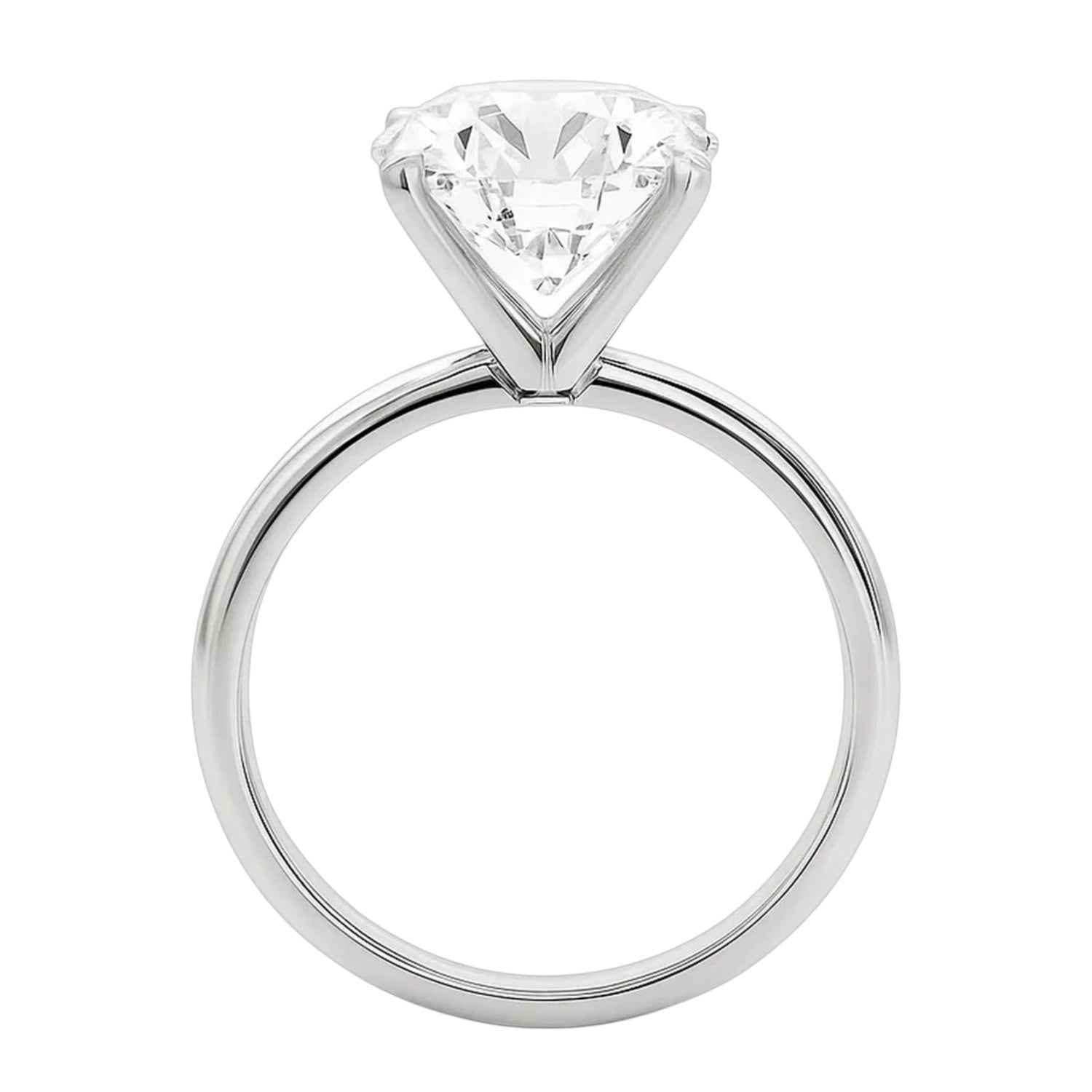 5 Carat Oval Lab Grown IGI G/VS1 Diamond Solitaire Ring in 10K White Gold