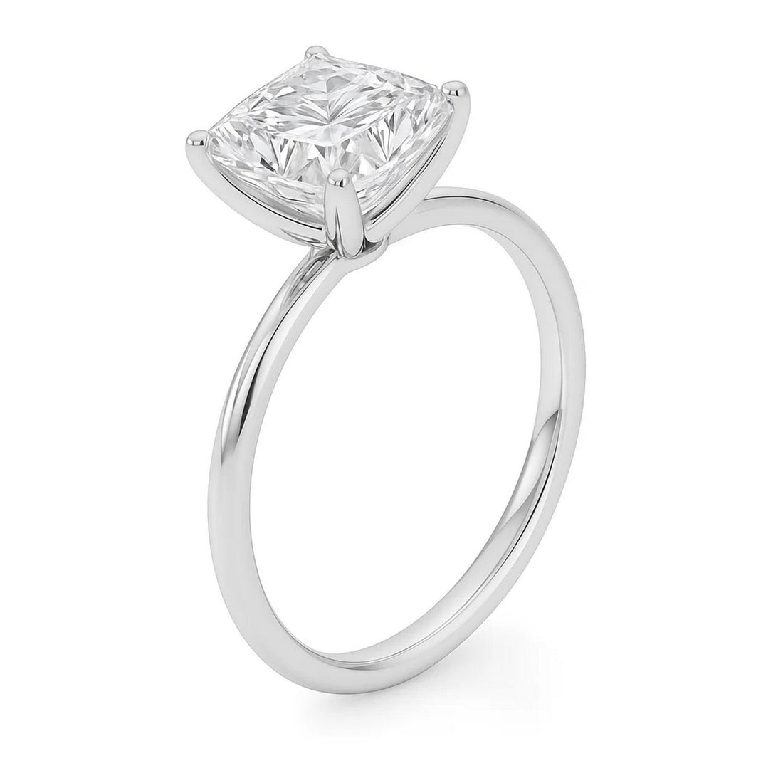 5 Carat Princess Lab Grown IGI G/VS1 Diamond Solitaire Ring in 10K White Gold