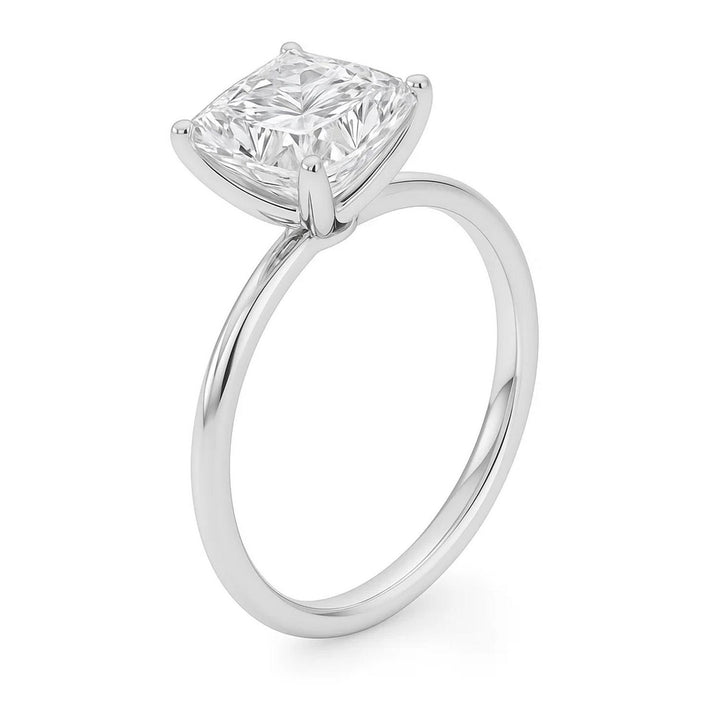 5 Carat Princess Lab Grown IGI G/VS1 Diamond Solitaire Ring in 10K White Gold