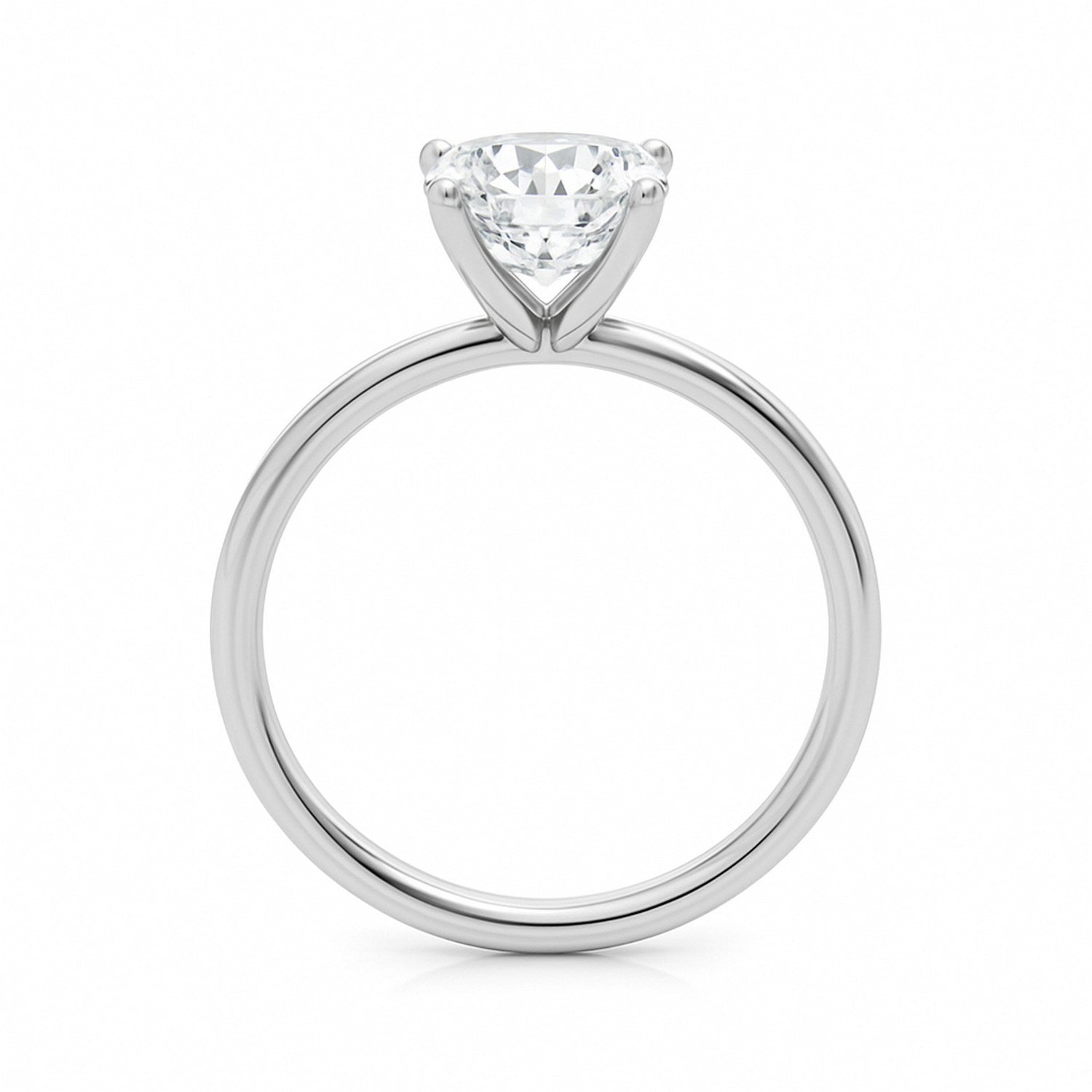 2 Carat Cushion Lab Grown IGI G/VS1 Diamond Solitaire Ring in 10K White Gold