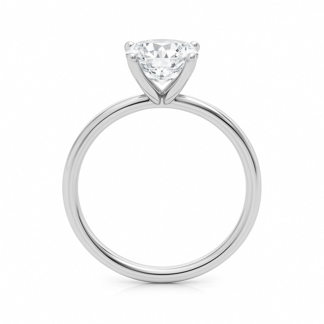 2 Carat Cushion Lab Grown IGI G/VS1 Diamond Solitaire Ring in 10K White Gold