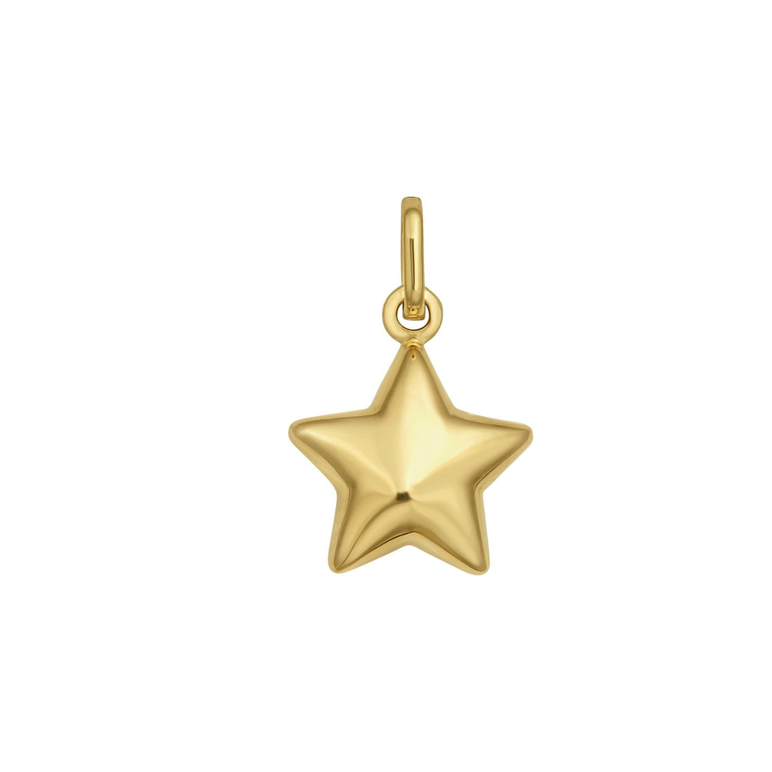 Pendentif étoile en or jaune 14 carats poli